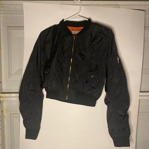 Cropped Bomber Jacket